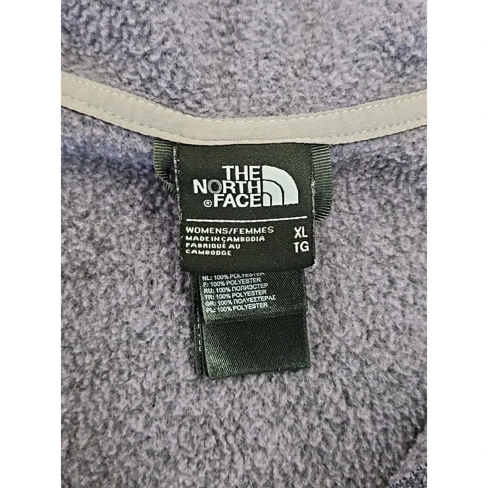 The North Face Half-Zip Fleece Hoodie Womens XL BEAUTIFUL PURPLE With Hood